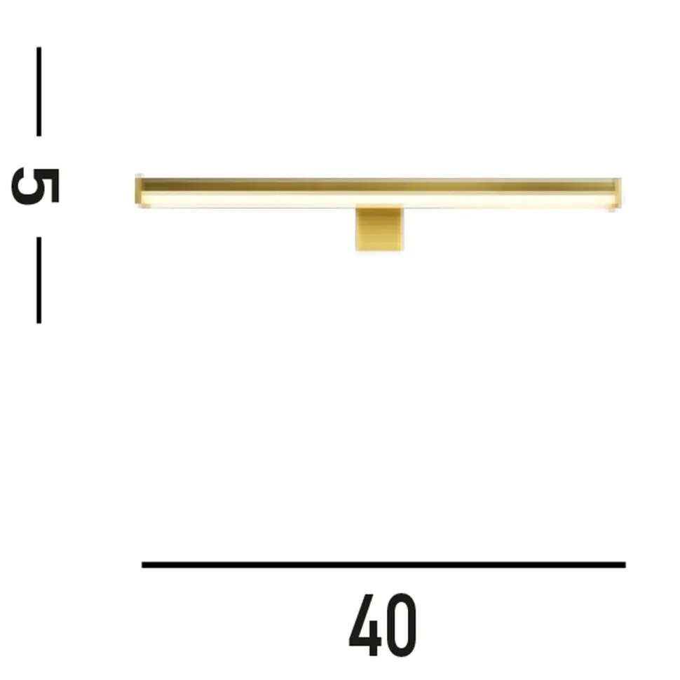 Goldene LED Spiegelleuchte Aluminium IP44 9 W 687 lm