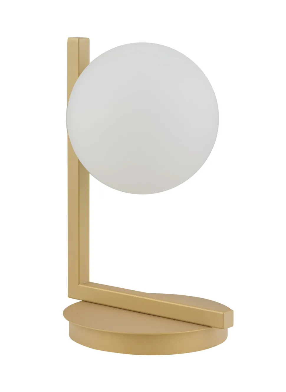 Goldene Nachttischlampe Metall Glas 27 cm G9 blendarm