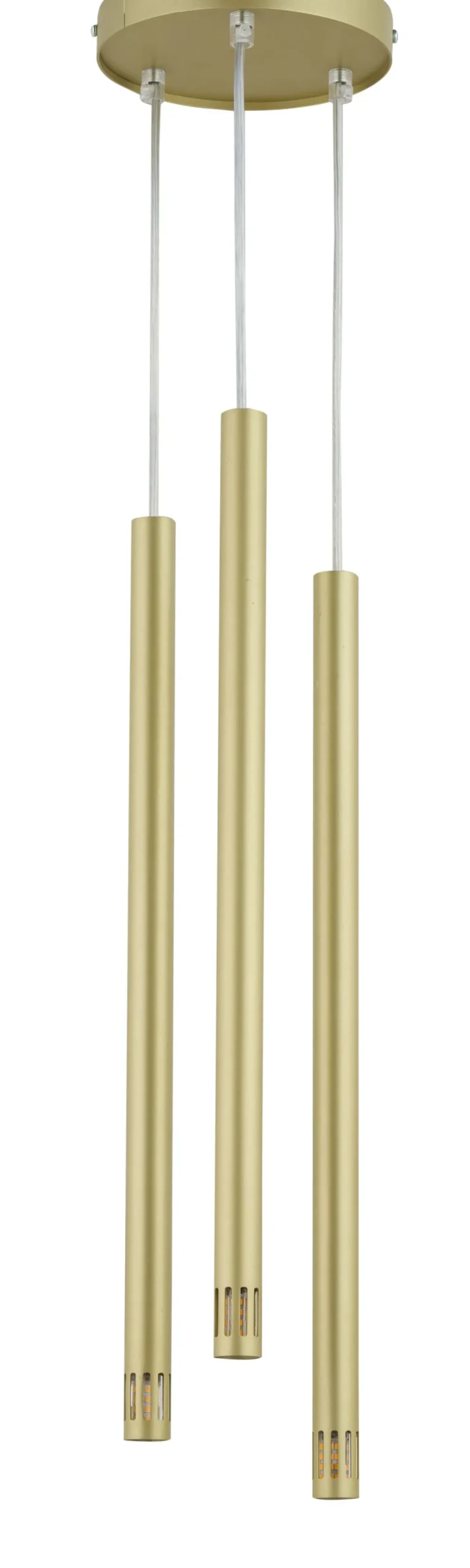 Goldene Pendelleuchte Metall Zylinder G9 Mehrflammig