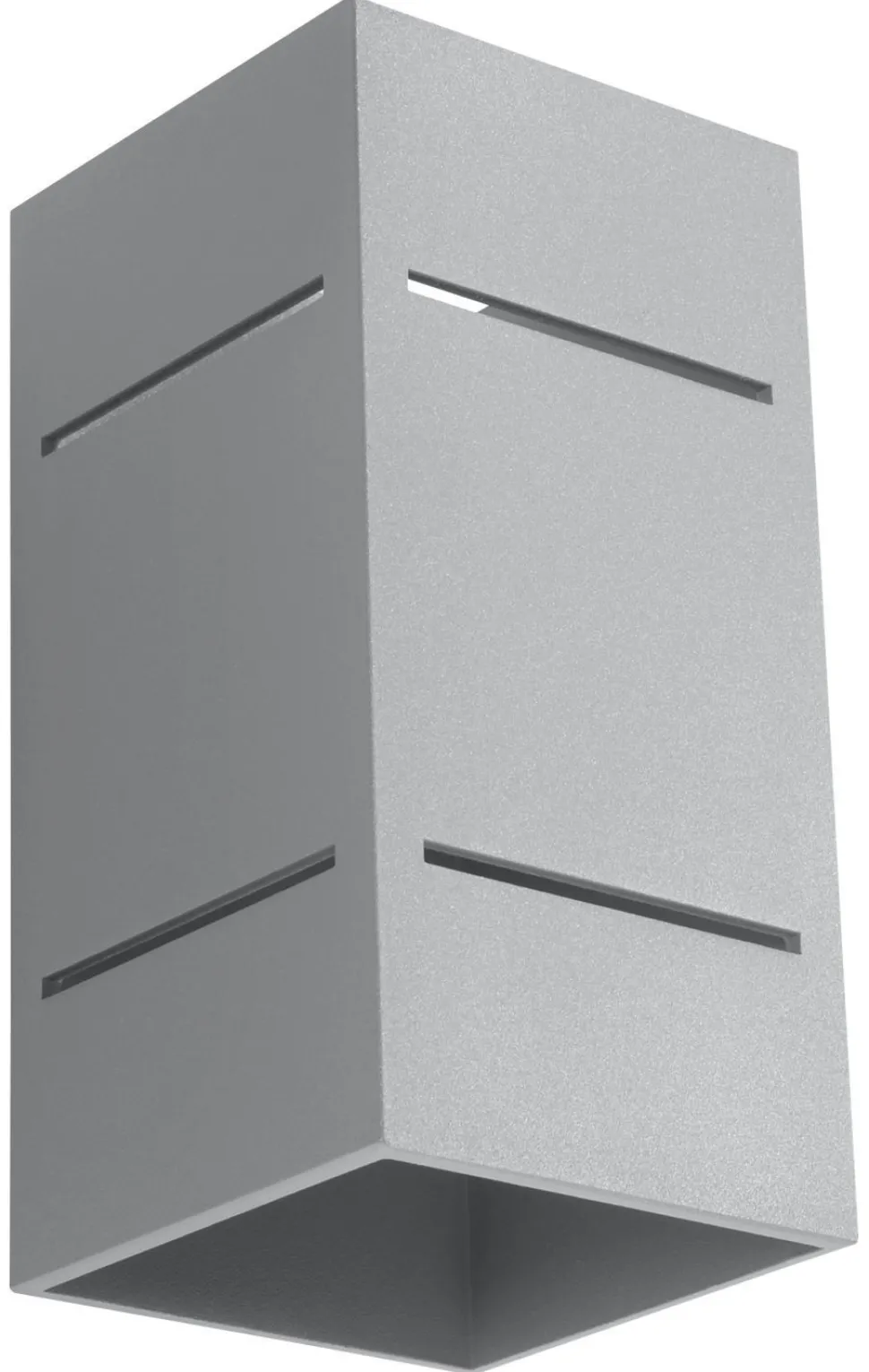 Graue Wandleuchte Aluminium eckig H:20cm Up Down Modern