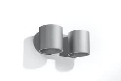 Graue Wandleuchte Aluminium Modern Up Down 2x G9