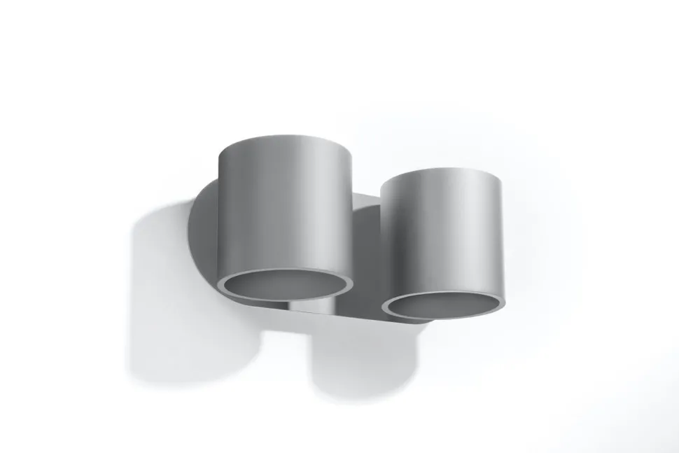 Graue Wandleuchte Aluminium Modern Up Down 2x G9