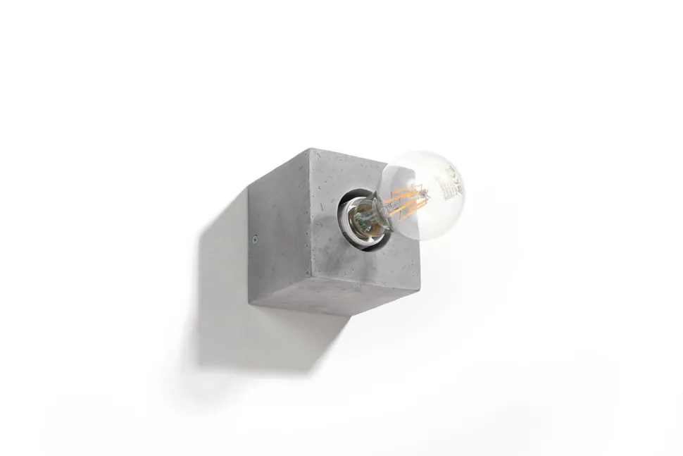 Graue Wandleuchte Beton eckig Modern dekorativ LABERIA