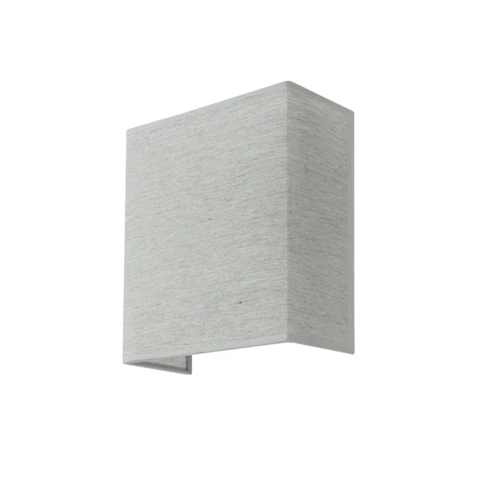 Graue Wandleuchte Stoff Schirm eckig Loft Design ALICE
