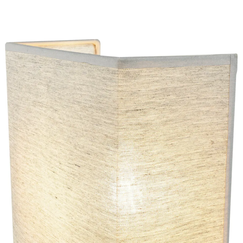 Graue Wandleuchte Stoff Schirm eckig Loft Design ALICE