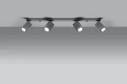 Grauer Deckenstrahler FALERIA 80 cm lang 4x GU10