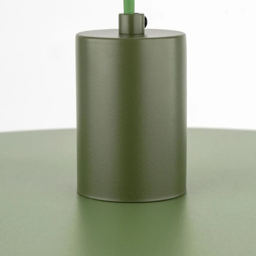 Grüne Hängelampe E27 Ø40 cm rund Vintage Metall