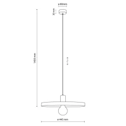Grüne Hängelampe E27 Ø40 cm rund Vintage Metall