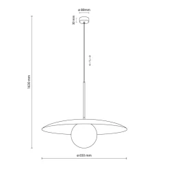 Grüne Hängelampe Glaskugel blendarm E27 Ø65 cm wohnlich