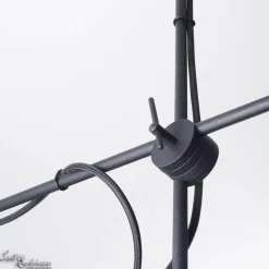 Große Deckenlampe Schwarz Gold VIPER flexibel 170cm