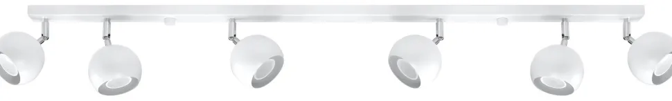 Große Deckenlampe Weiß 120 cm lang 6x GU10