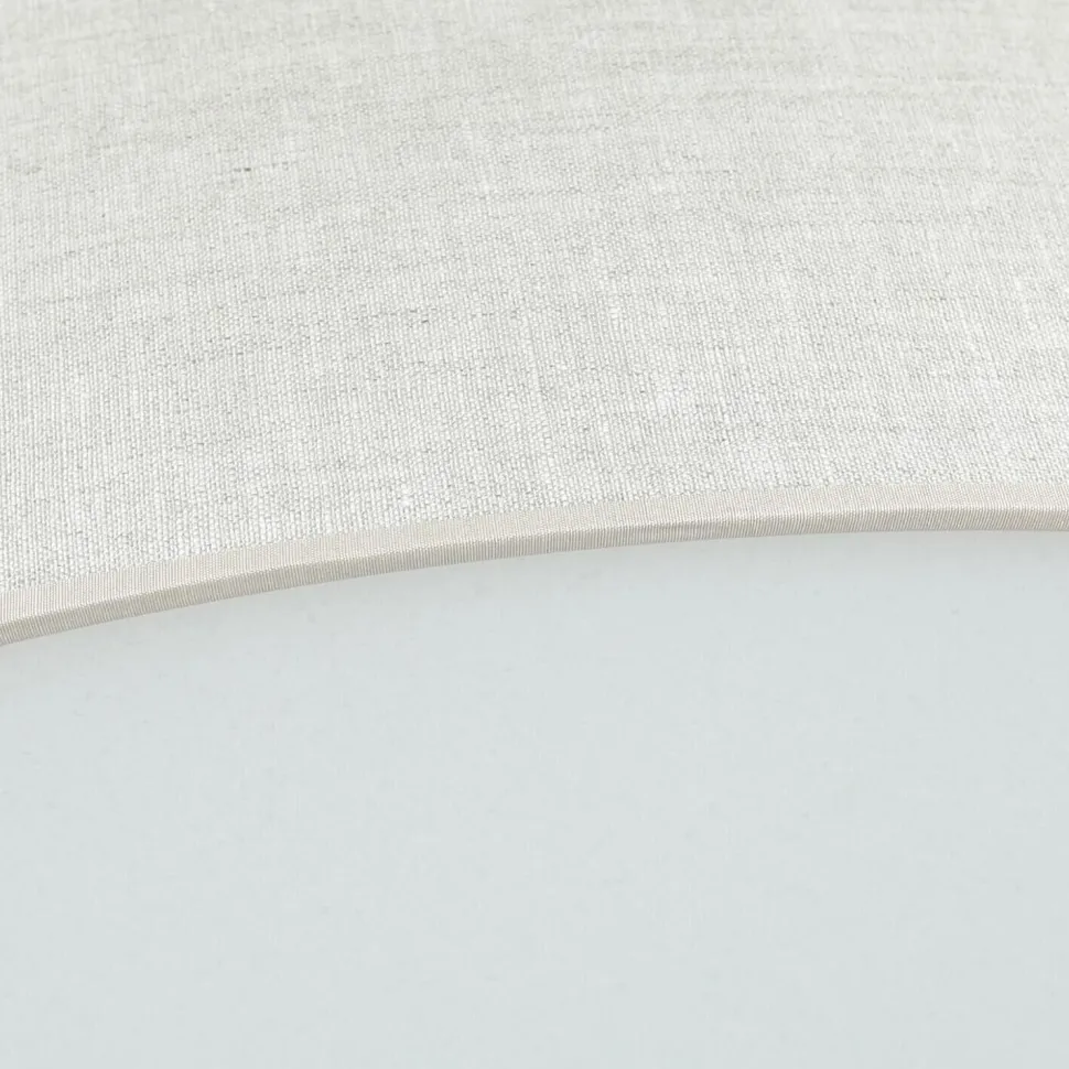 Große Deckenleuchte Stoff Leinen Ø 78 cm rund Grau-Beige