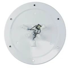 Große Deckenleuchte Stoff Leinen Ø 78 cm rund Grau-Beige