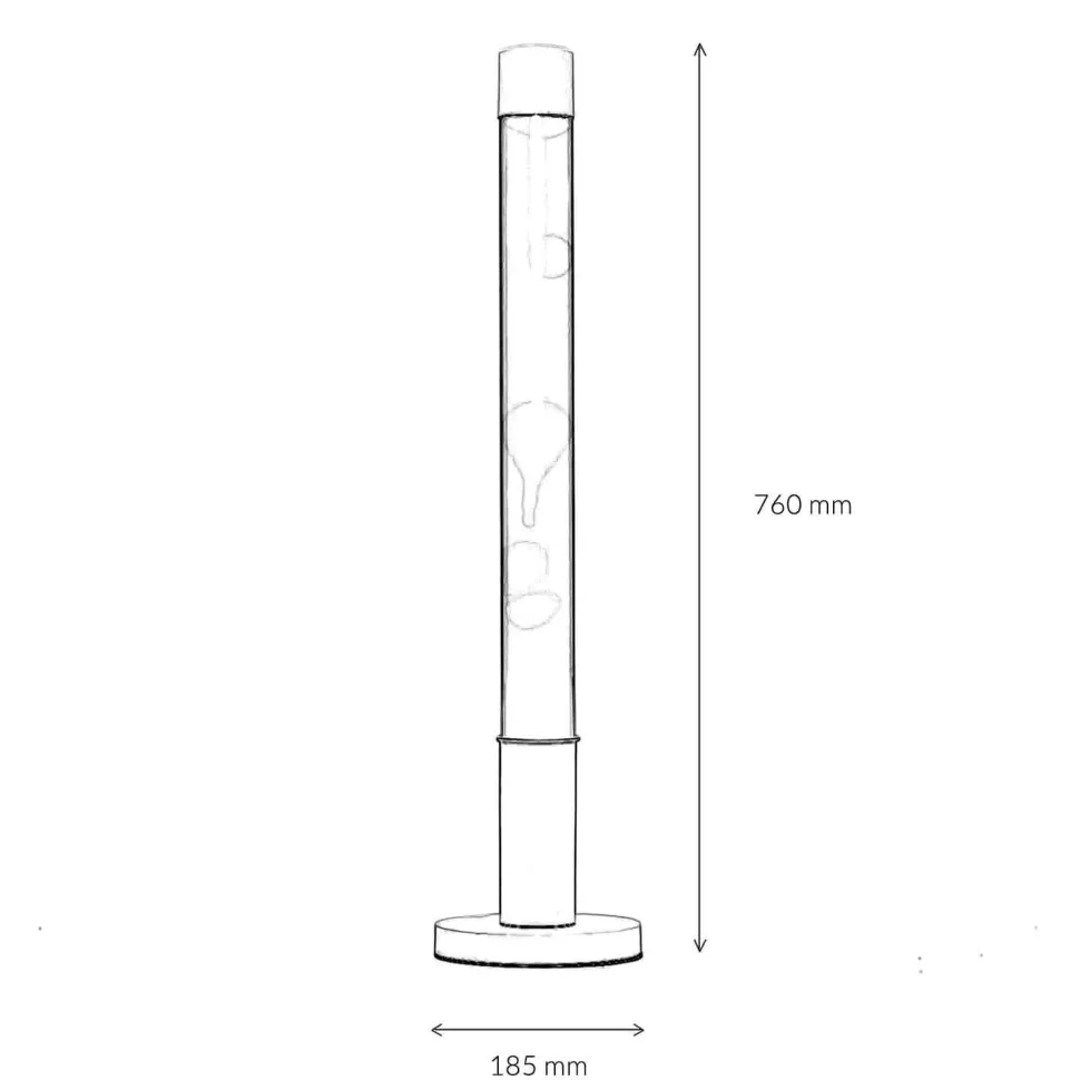 Große Lavalampe ALAN 76cm Rot Orange Retro Design