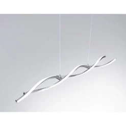 Große LED Hängelampe in Stahl 110 cm 3000 K dimmbar