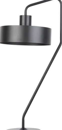 Große Nachttischleuchte Schwarz Metall Retro 61,5 cm