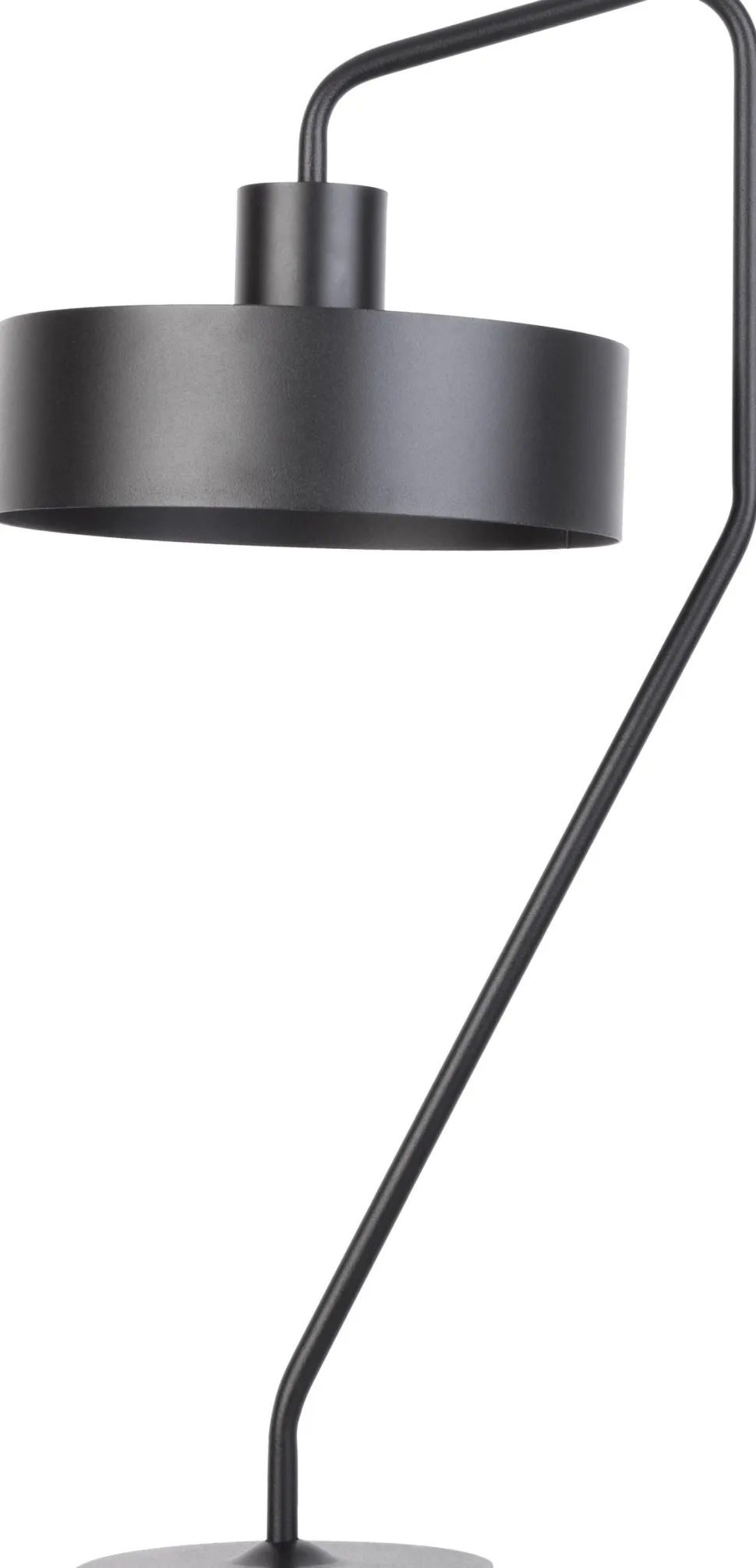 Große Nachttischleuchte Schwarz Metall Retro 61,5 cm