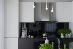 Große Spider Pendelleuchte Holz Metall E27 3-flmg Weiß