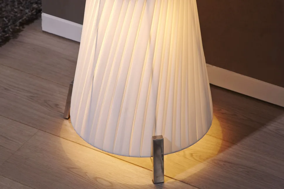 große Stehleuchte 160cm Retro extravagant weiß