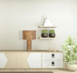 Große Tischleuchte Papier Muster H:66 cm E27 gemütlich