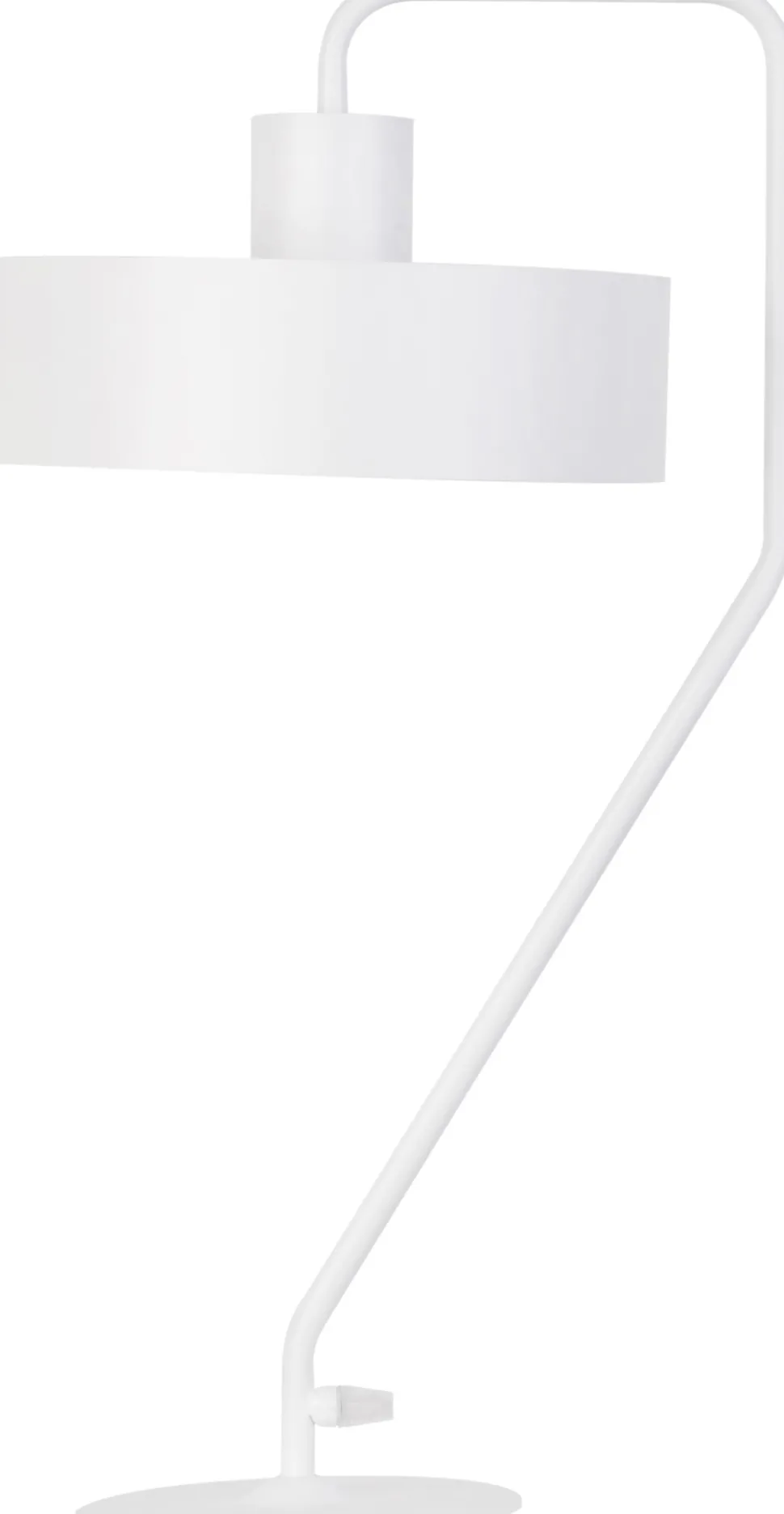 Große Tischleuchte Weiß Metall Lesen 55 cm E27 stilvoll