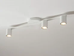 GU10 Deckenleuchte 3-flammig Metall Weiß 70 cm lang