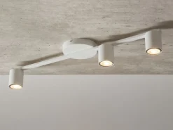 GU10 Deckenleuchte 3-flammig Metall Weiß 70 cm lang