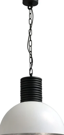 Handarbeit Hängeleuchte Weiß Silber Ø40cm LARINO