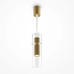 Hängelampe Aluminium Glas GU10 Ø 8 cm H: max. 170 cm