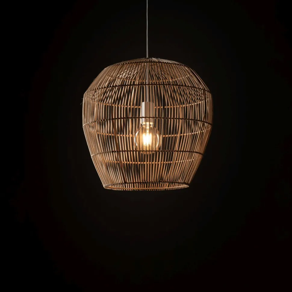 Hängelampe Bambus Natur E27 L:43 cm höhenverstellbar