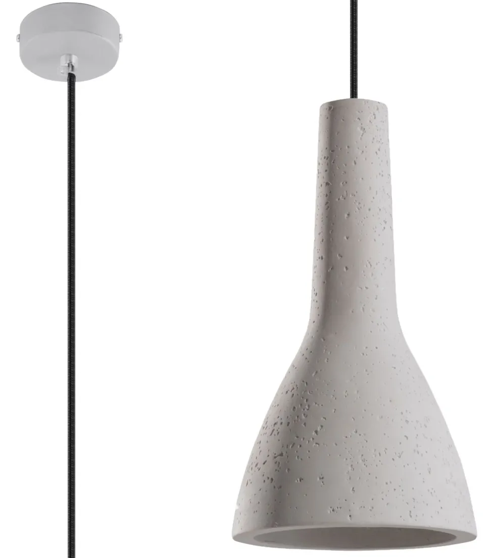 Hängelampe Beton Ø 17 cm Grau E27 Küche Esstisch