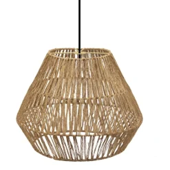 Hängelampe Boho Ø 40 cm Korb Schirm Natur Modern E27