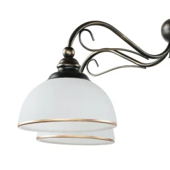 Hängelampe Braun antik Jugendstil Esstisch 5xE27