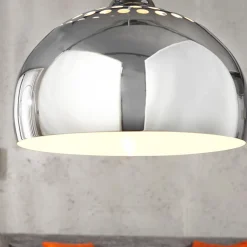 Hängelampe Ø35cm rund Retro glanzvoll