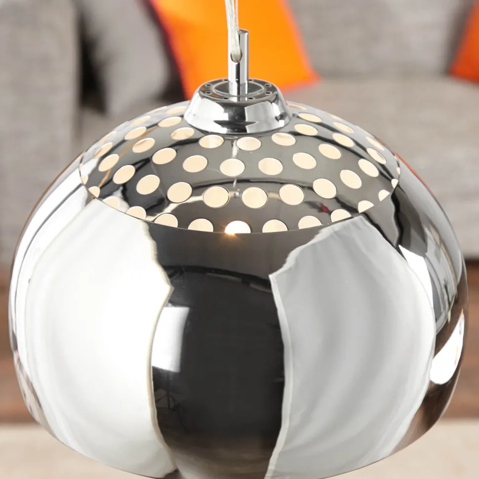 Hängelampe Ø35cm rund Retro glanzvoll