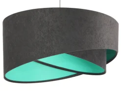 Hängelampe Dunkelgrau Mint rund Ø50cm Esstisch