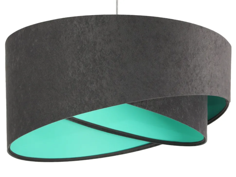 Hängelampe Dunkelgrau Mint rund Ø50cm Esstisch