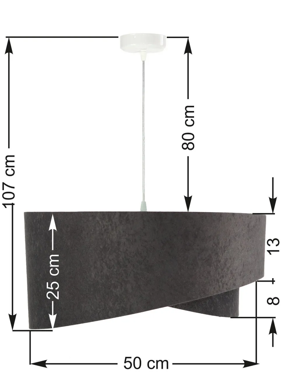 Hängelampe Dunkelgrau Mint rund Ø50cm Esstisch