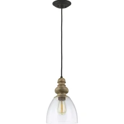 Hängelampe E27 Glas Schirm Vintage Design GANDES