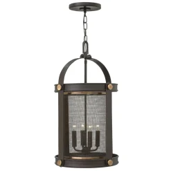 Hängelampe E14 in Bronze antik Ø36cm Metall Vintage