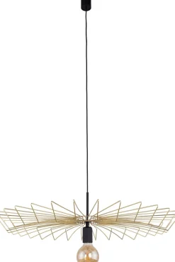 Hängelampe ELLA Gold Echt-Messing Wohnzimmer Lampe