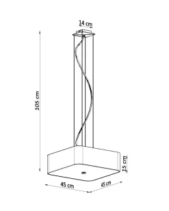 Hängelampe Esstisch B: 45 cm Schwarz Stoff Glas