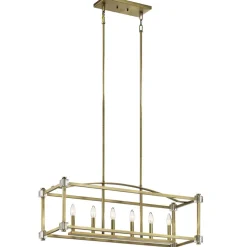 Hängelampe Esstisch in Messing Höhe verstellbar DOMIDI