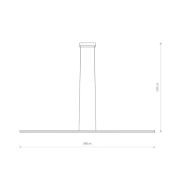 Hängelampe Esstisch LED Schwarz B: 180 cm lang