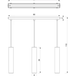 Hängelampe Esstisch Messing Schwarz Metall GU10