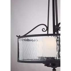 Hängelampe Esszimmer Glas Metall Vintage Landhaus