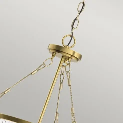 Hängelampe Esszimmer Metall Glas E27 Ø 40,6 cm in Messing