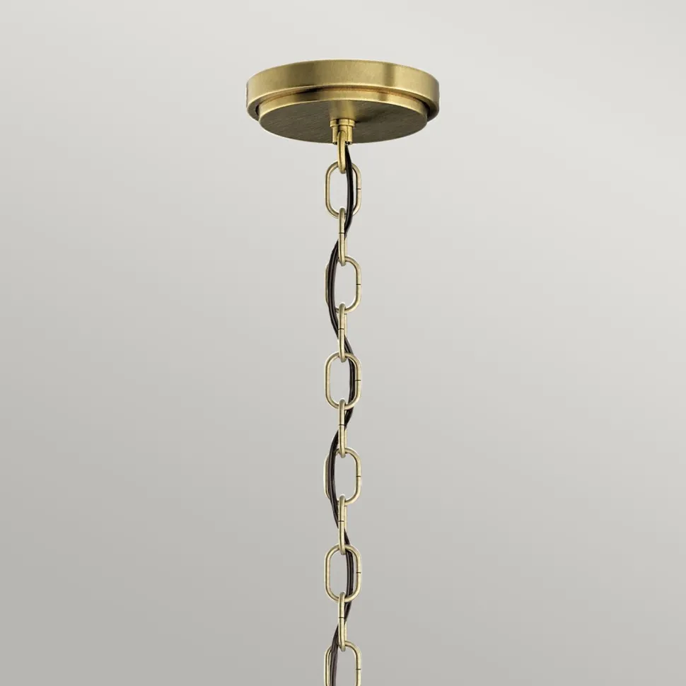 Hängelampe Esszimmer Metall Glas E27 Ø 40,6 cm in Messing