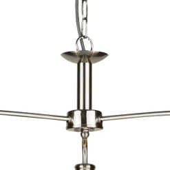 Hängelampe 3-flammig E27 Glas Metall Jugendstil in Silber