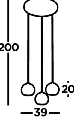Hängelampe 3-flammig Schwarz GU10 Ø 39 cm Metall